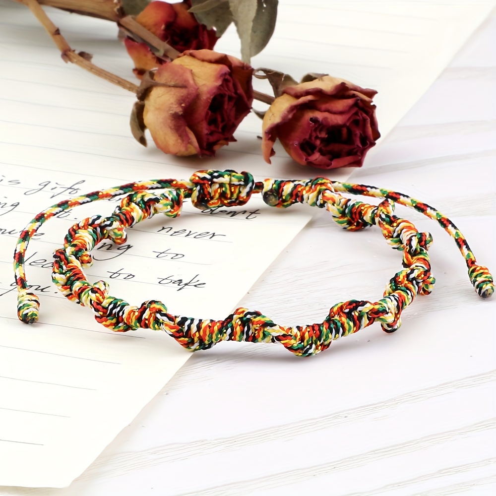 Colorful Weaving Bracelet Adjustable Skylark Knot Lucky Charm